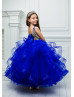 Gold Lace Ruffled Tulle Tutu Flower Girl Dress